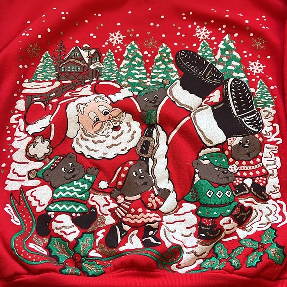 Vintage Santa Crewneck / Medium / AOP / 90s - Picture 2 of 8